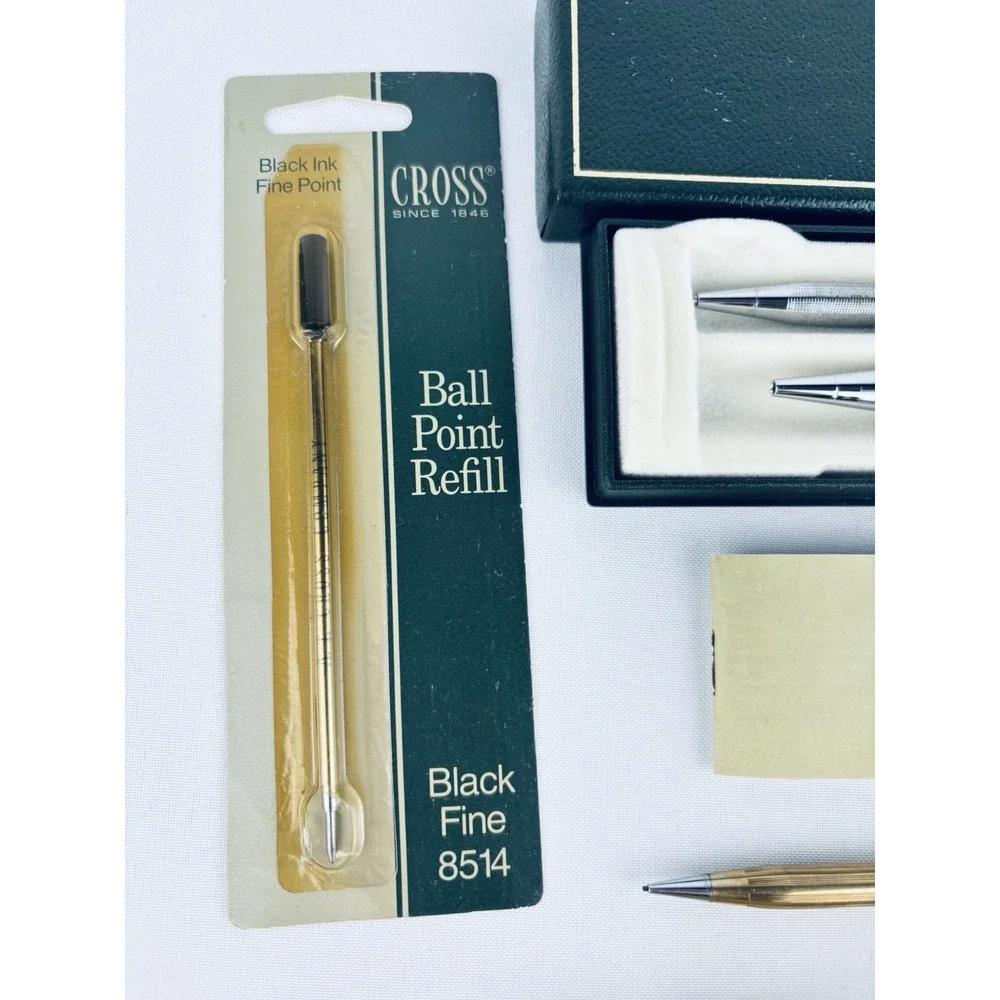 Lot Of Cross Pens & Pencil & Refills - 1 Gold Filled- All Work‎ - Vintage